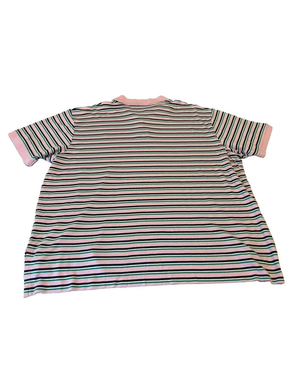 Men’s Polo Ralph Lauren Short Sleeve Polo Shirt Pink/Green Stripe Size 2XB